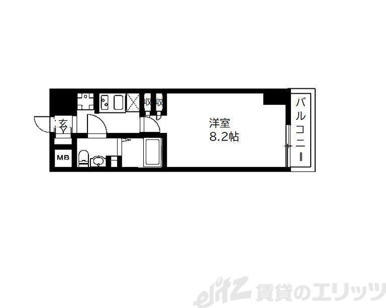 ベルフェリーク江坂の物件間取画像