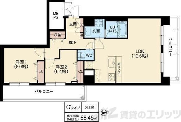 スプランディッド茨木天王の物件間取画像