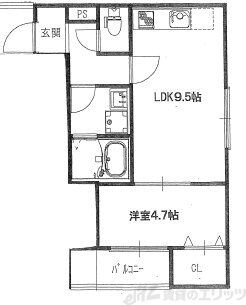 ＨＡＲＵ吹田ＦＲＯＮＴの物件間取画像