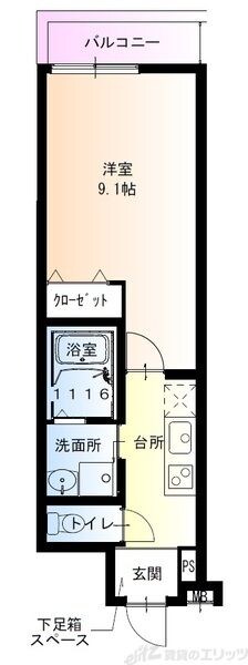 フジパレス千里丘駅東の物件間取画像