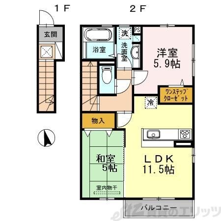 アミティーハウスIIの物件間取画像