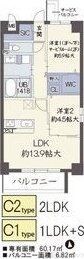 コモド江坂の物件間取画像