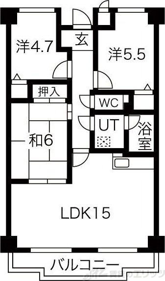 リヴェール緑地の物件間取画像