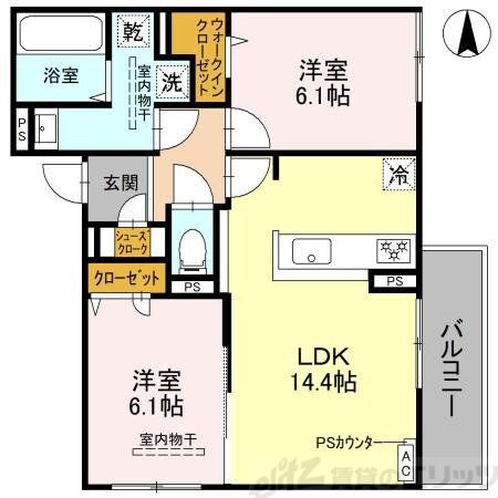D-residence下田部Aの物件間取画像