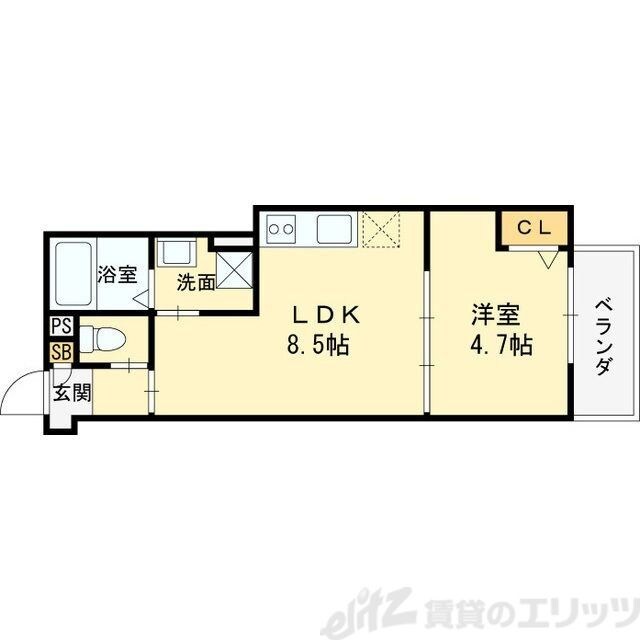 仮称）高槻市赤大路共同住宅の物件間取画像