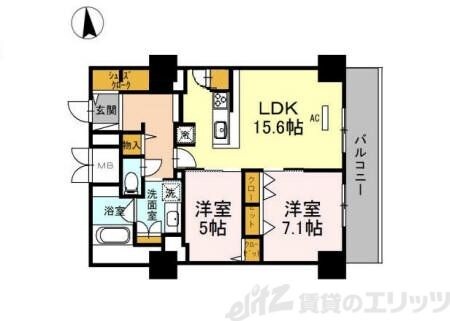 グランセジュール江坂　住居の物件間取画像