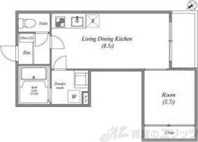ハーモニーテラスRen相川の物件間取画像