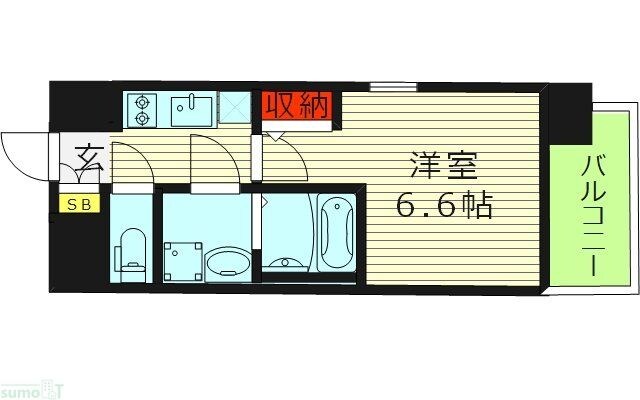 エスリード大阪城南グランデュクスの物件間取画像