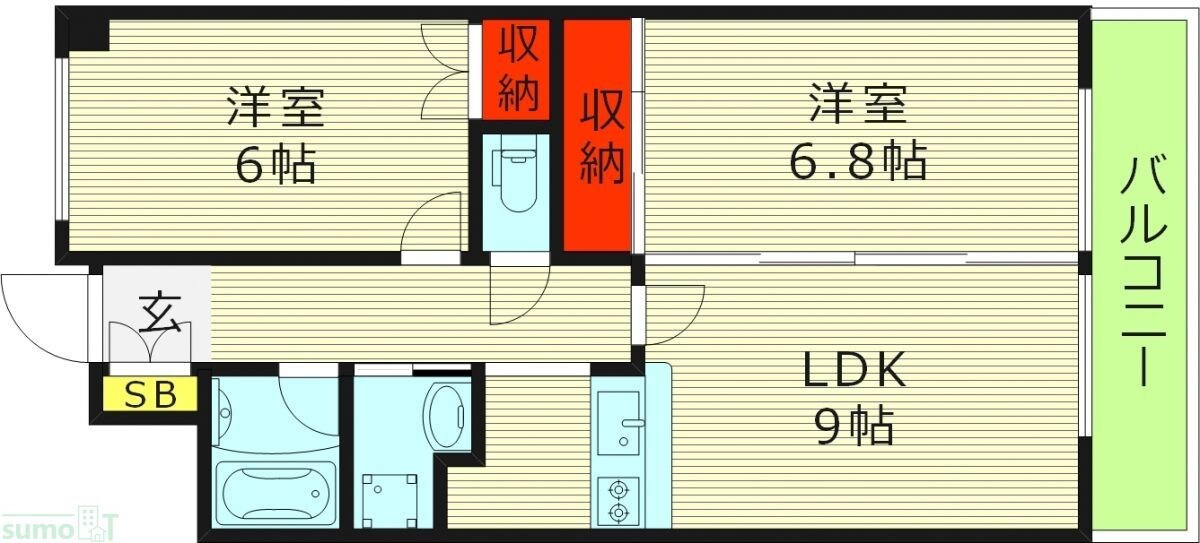 サンシャイン田中の物件間取画像