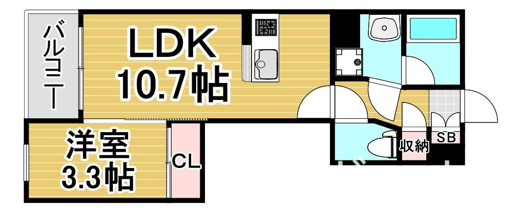 ティアラアールワン堅粕の物件間取画像