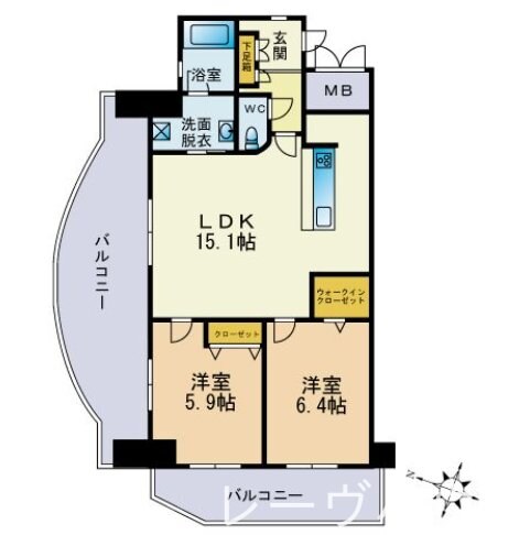 ベルメゾン高取グラースの物件間取画像