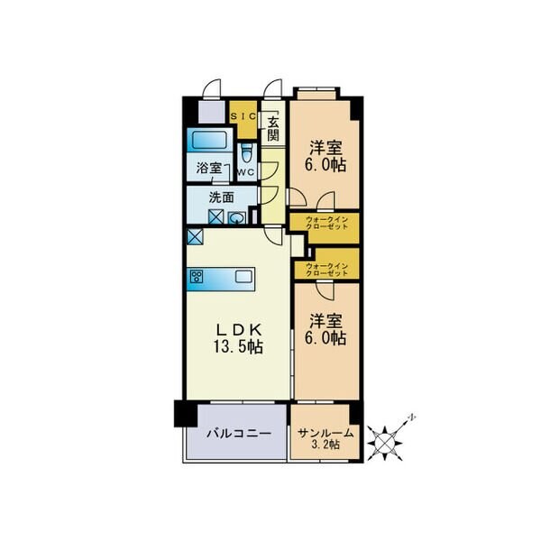 モンレーヴ博多駅南の物件間取画像