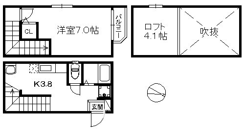 ロザリオカーサIIIの物件間取画像