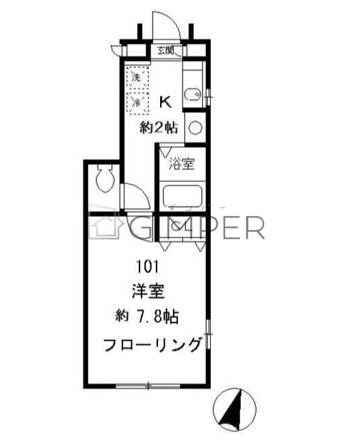 原町アパートメントの物件間取画像