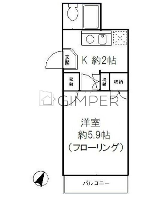 エクセレント中井の物件間取画像