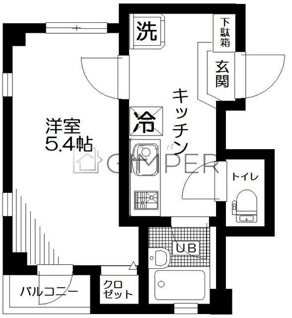 クレール東中野の物件間取画像