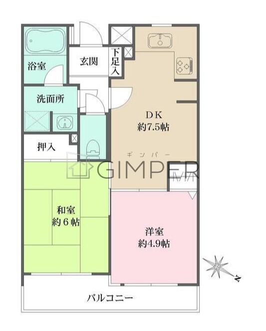 板橋本町グリーンパークの物件間取画像