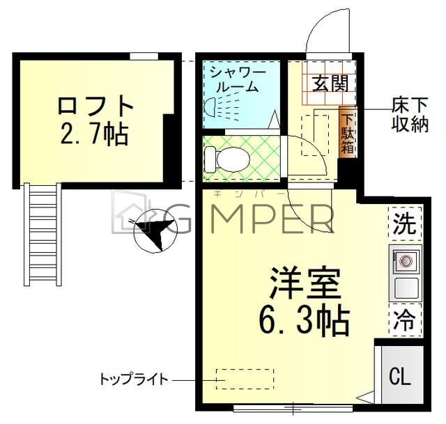 クアルト板橋の物件間取画像