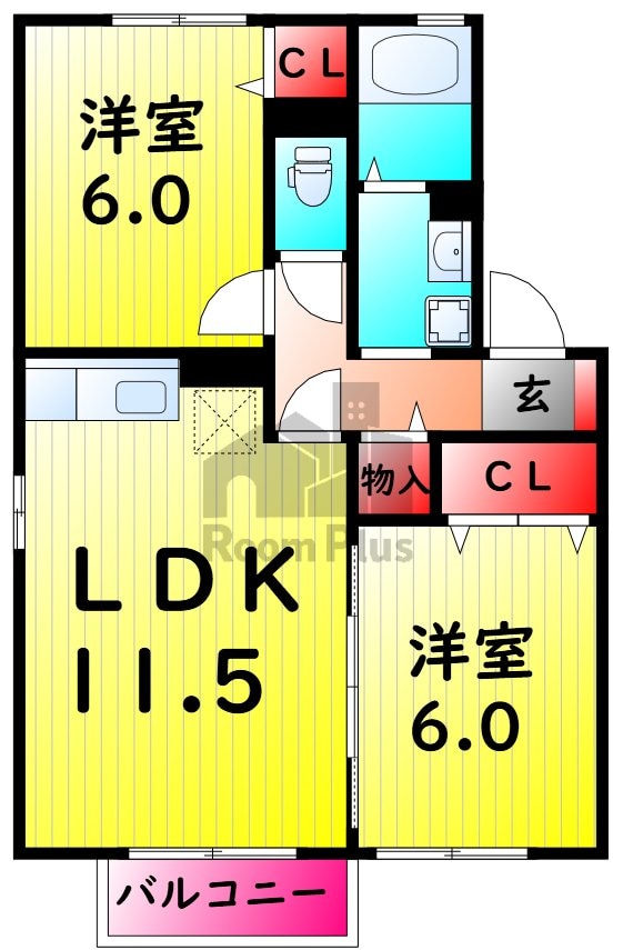 ガーデンコート　Cの物件間取画像