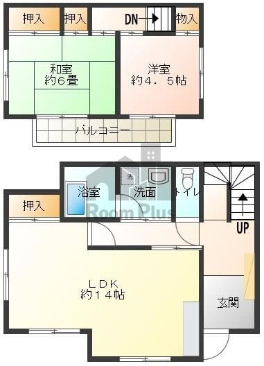 みのり台貸家の物件間取画像