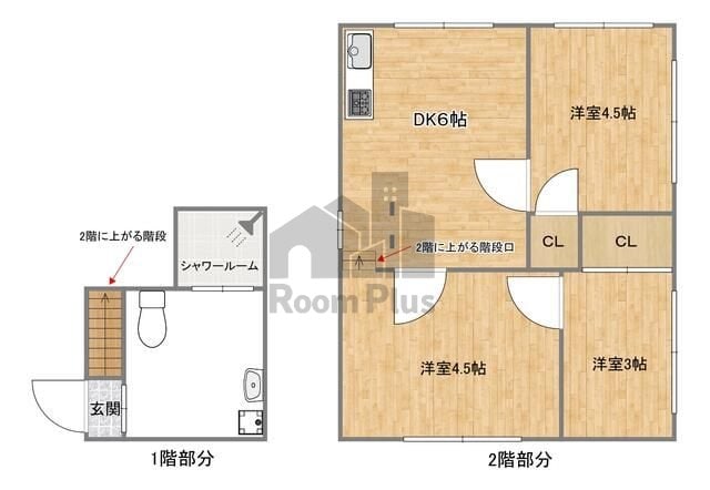 小山貸家の物件間取画像