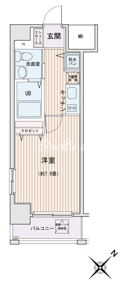 HF門前仲町レジデンスの物件間取画像