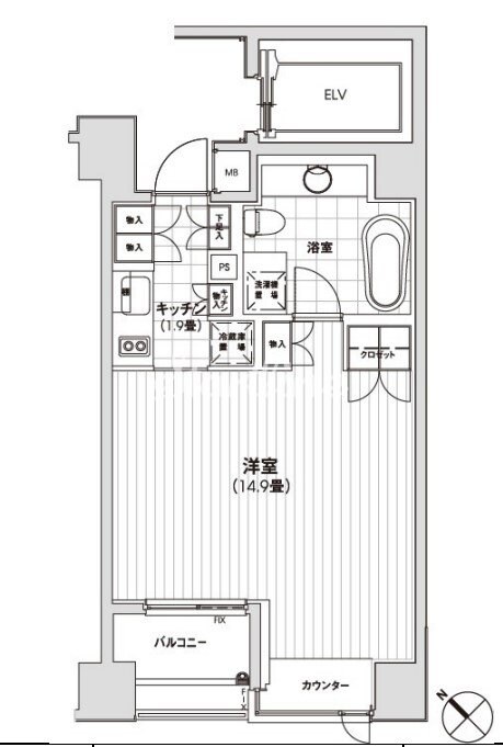 カスタリア銀座の物件間取画像