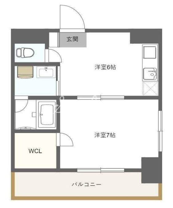 岡部ドエル参番館の物件間取画像