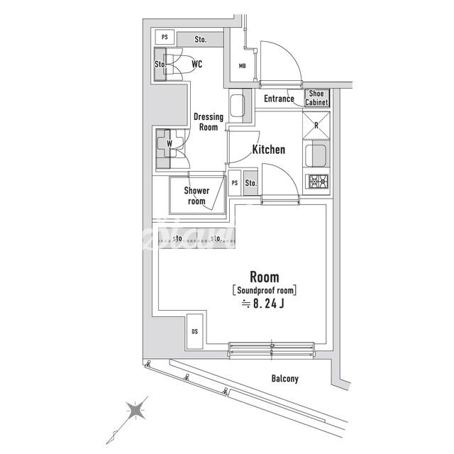 トラック八丁堀の物件間取画像