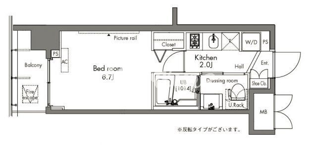 プラウドフラット隅田リバーサイドの物件間取画像