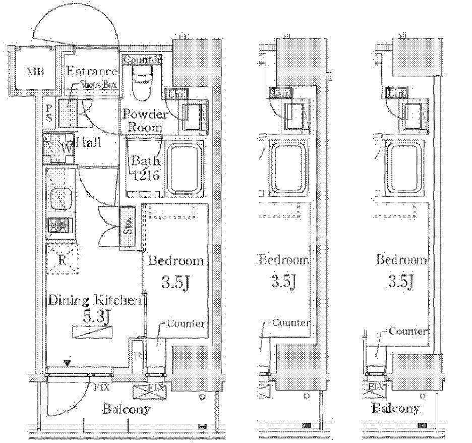 パークアクシス日本橋茅場町ステーションゲートの物件間取画像