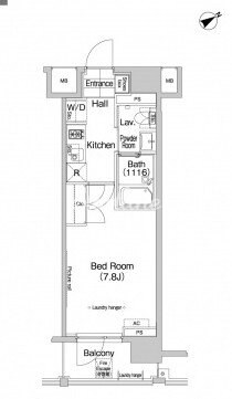 プラウドフラット八丁堀の物件間取画像
