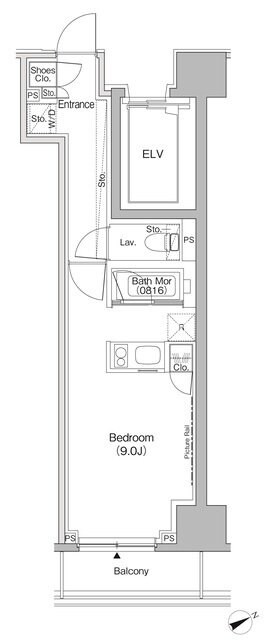 ザ・パークハビオ日本橋茅場町の物件間取画像