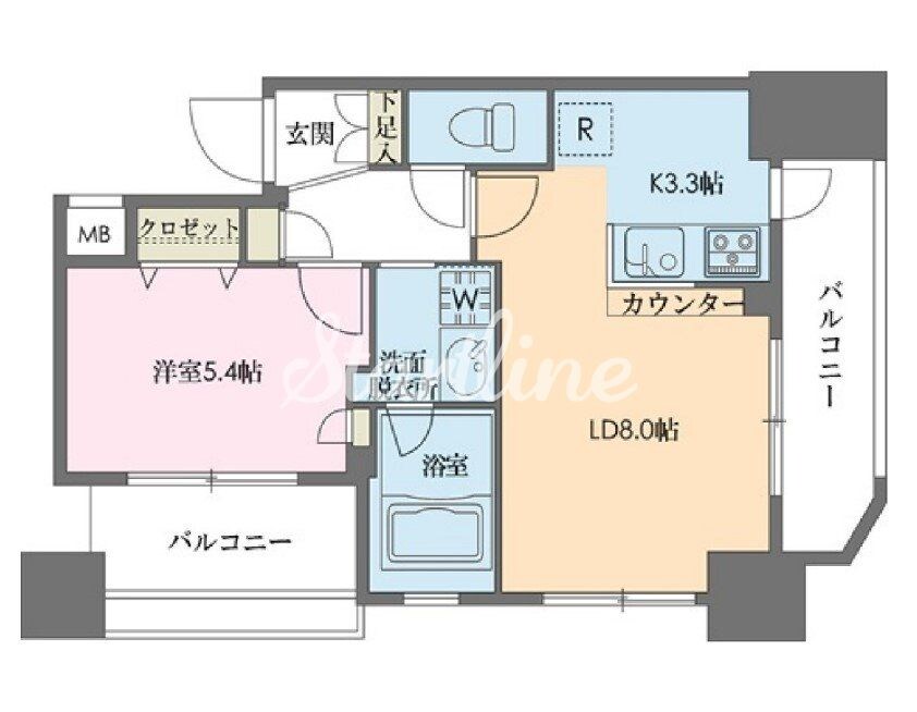 ドゥーエ新川の物件間取画像