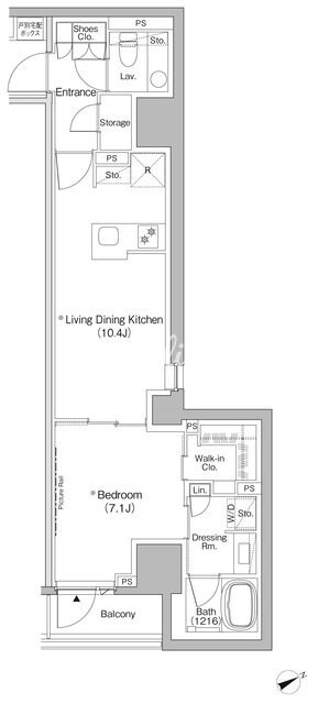 ザ・パークハビオ日本橋茅場町の物件間取画像
