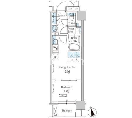 パークアクシス日本橋兜町の物件間取画像