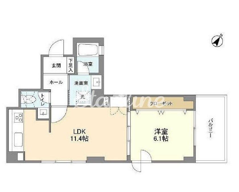 ルクレ日本橋蛎殻町の物件間取画像
