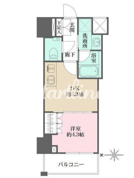 ザ・パークワンズ深川門前仲町の物件間取画像