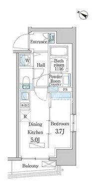 デュオフラッツ日本橋水天宮の物件間取画像