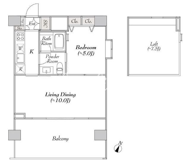 BluRock豊洲（ブルロック豊洲）の物件間取画像
