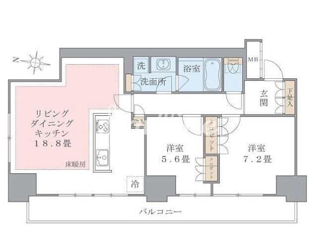 ブリリアイスト東雲キャナルコートの物件間取画像