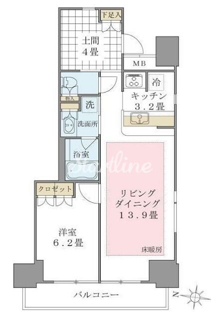 ブリリアイスト東雲キャナルコートの物件間取画像
