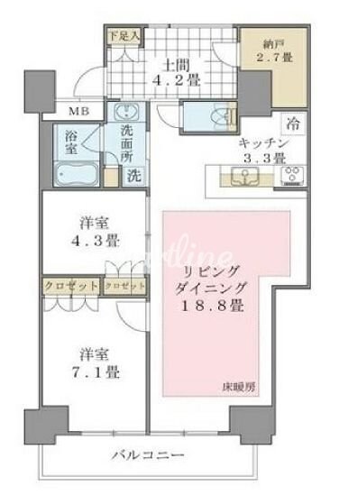 ブリリアイスト東雲キャナルコートの物件間取画像