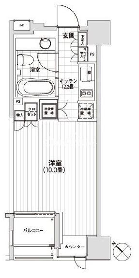 カスタリア銀座の物件間取画像