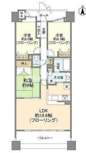 コスモ木場キャナルフ?リース?の物件間取画像