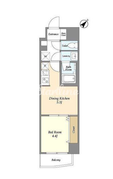 グランカーサ西葛西の物件間取画像