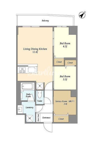 グランカーサ西葛西の物件間取画像