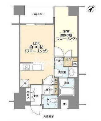 オープンレジデンシア銀座築地の物件間取画像