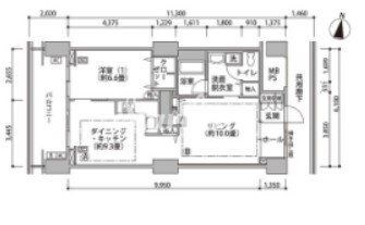 東雲キャナルコートCODAN16号棟の物件間取画像