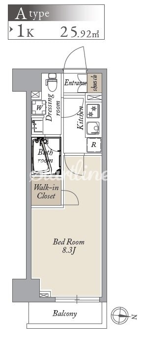 アジールコート両国北斎通の物件間取画像